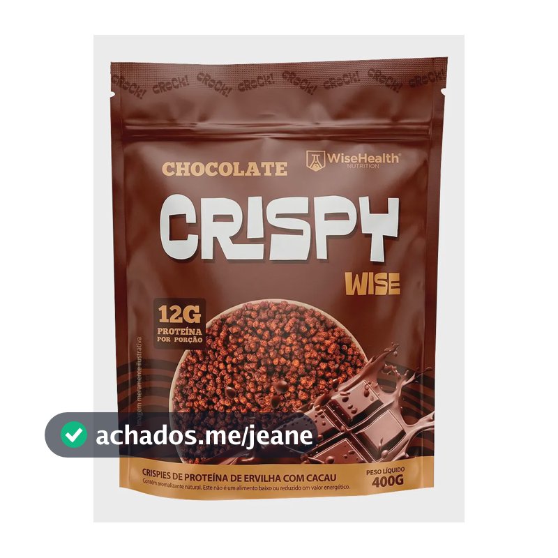 Crispy Wise Choco (400g) - Crispie Proteico Sabor Chocolate Chocolate