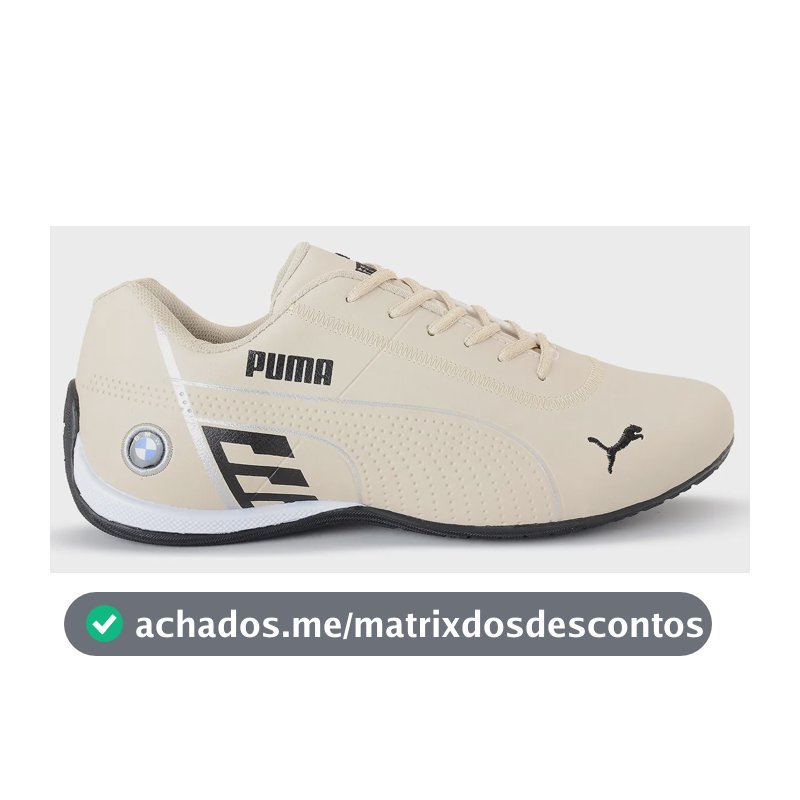 Tênis Puma Bmw Masculino Motorsport Casual Confortável Leve Bege 43