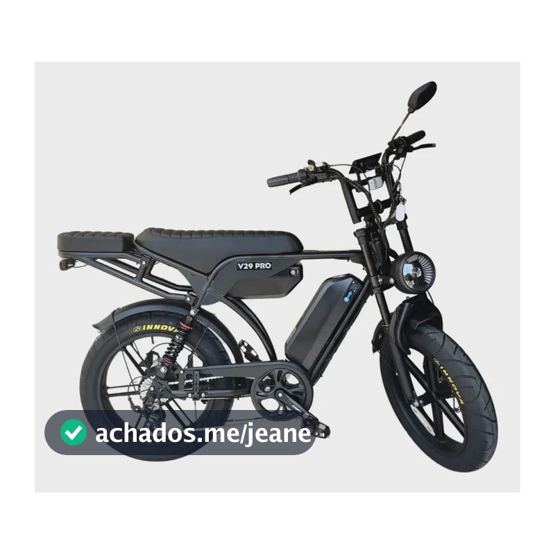 Bicicleta Elétrica 2 Baterias V29 Pro Bike 120km Autonomia Preto 20