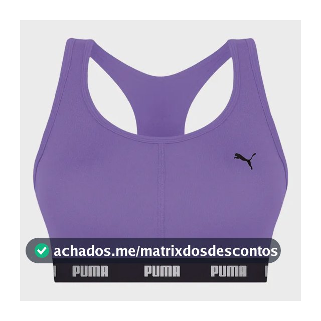 Top Puma C/bojo Removível Fitness Academia Alta Sustentação