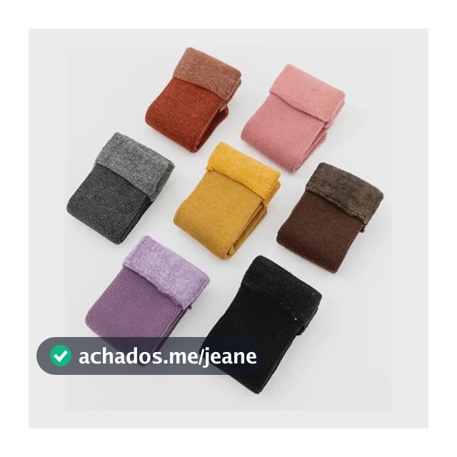 Kit 6 Pares Meia Térmica Veludo Grossa Quente Forra