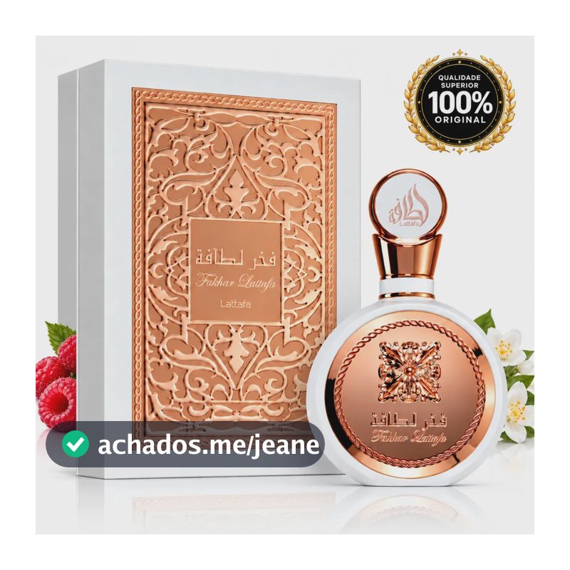 Perfume Lattafa Fakhar Rose EDP 100ml Floral Doce Feminino