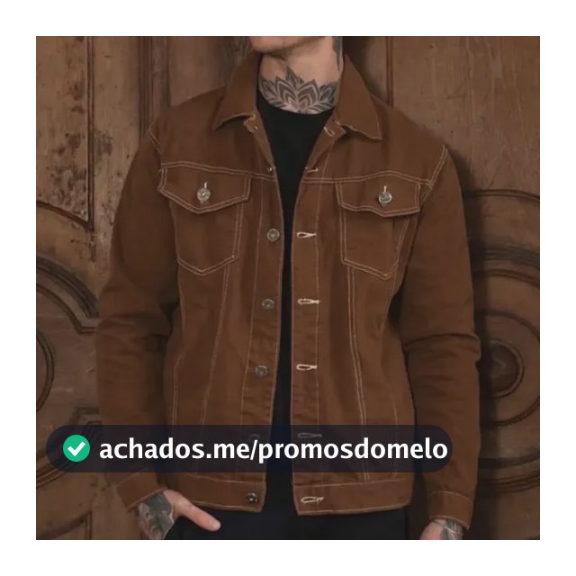 Jaqueta Masculina Sarja Marrom Com Linha Clara