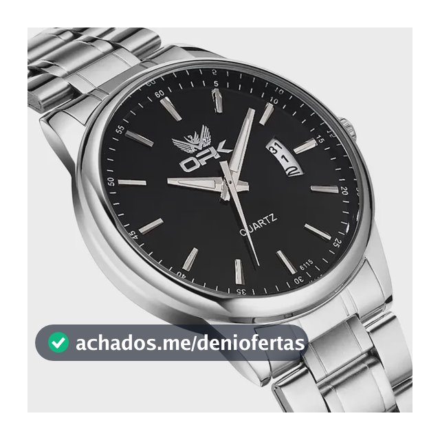Opk Relógio Masculino Original Prata À Prova D'água 6010