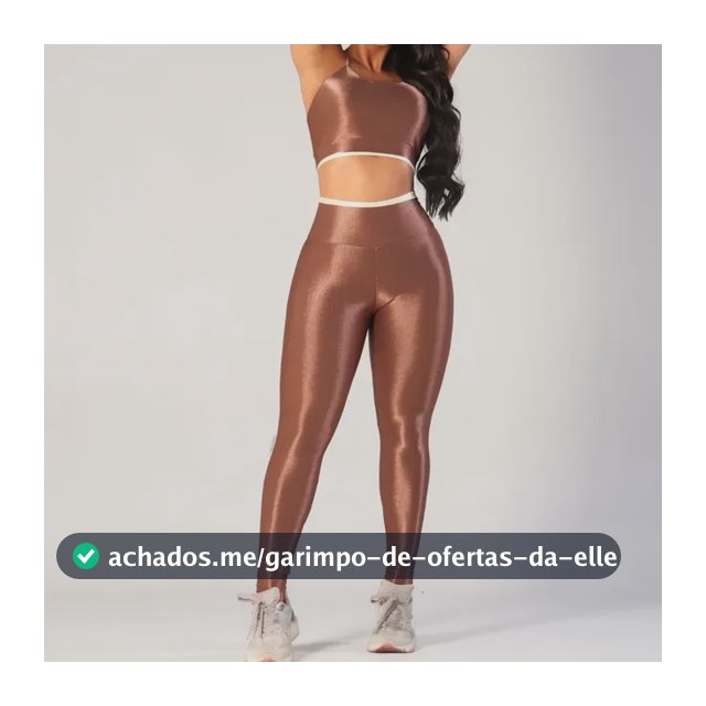 Conjunto Fitness Canelado Sem Transparência Top Com Bojo