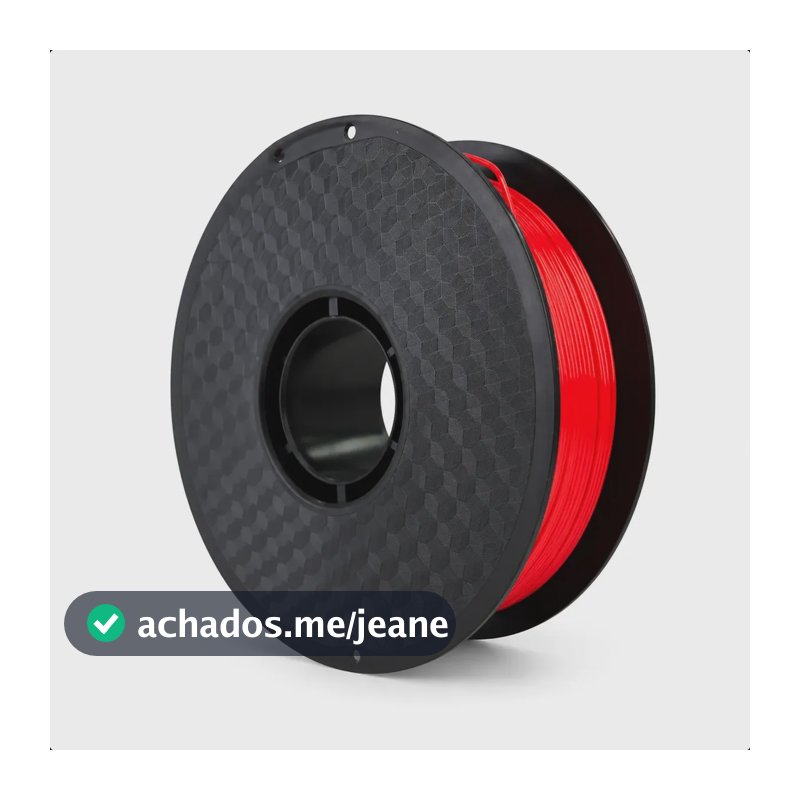 Filamento Para Impressão 3d Pet-g 1,75 Mm 1 Kg Masterprint Vermelho Translúcido
