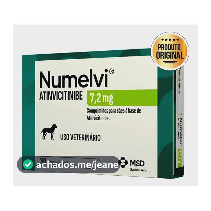 Numelvi 7,2mg Tratamento Cães Dermatite Coceira Alergia 30cp