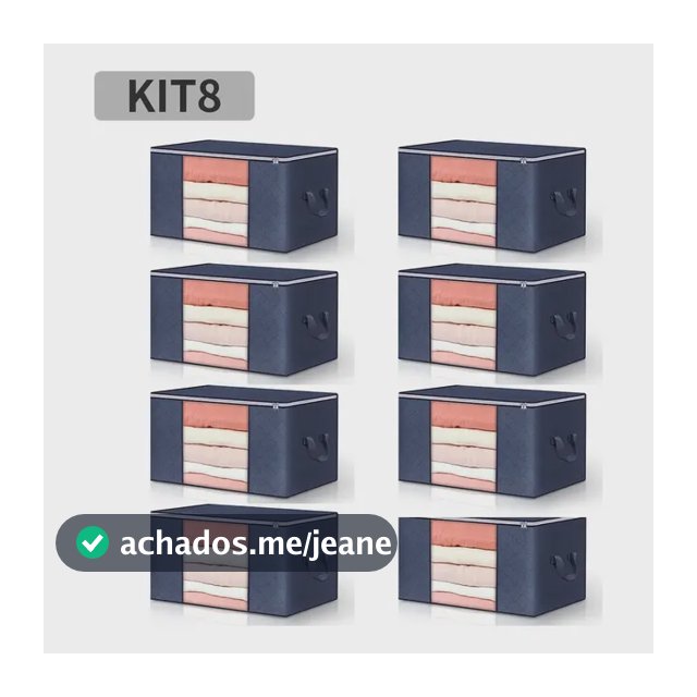 Kit 8 Saco Organizador Multiuso Dobrável Edredom Cobertor