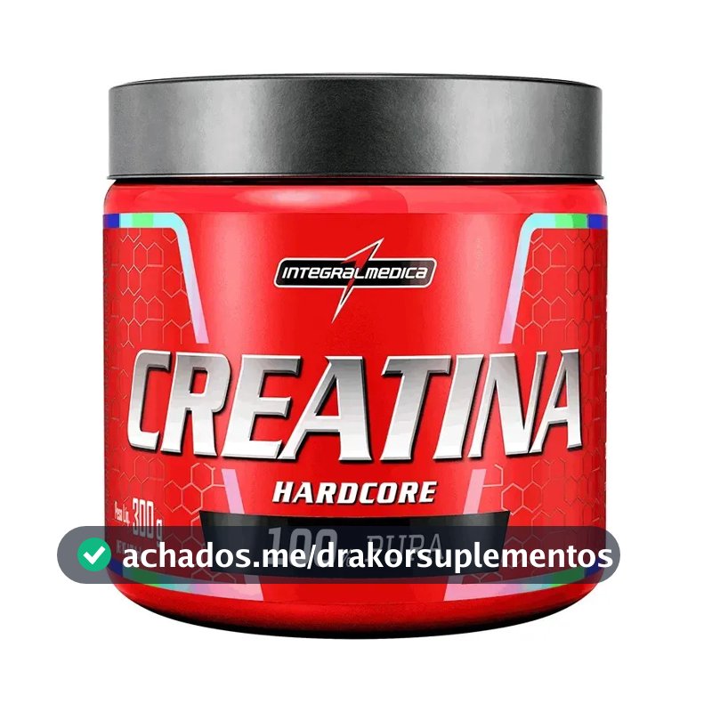 Creatina Integralmédica Monohidratada Hardcore em pó Sem sabor x 300g