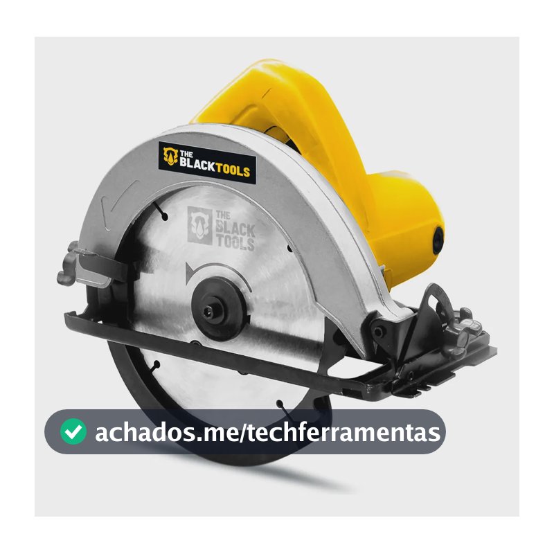 Serra Circular Profissional The Black Tools BTC1000 7.1/4 Pol. 185mm 1100w 60hz Com Disco Madeira