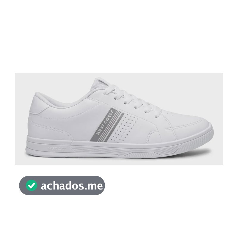 Tênis West Coast Original - Masc/fem - Novas Cores + Nf Branco 44 Br