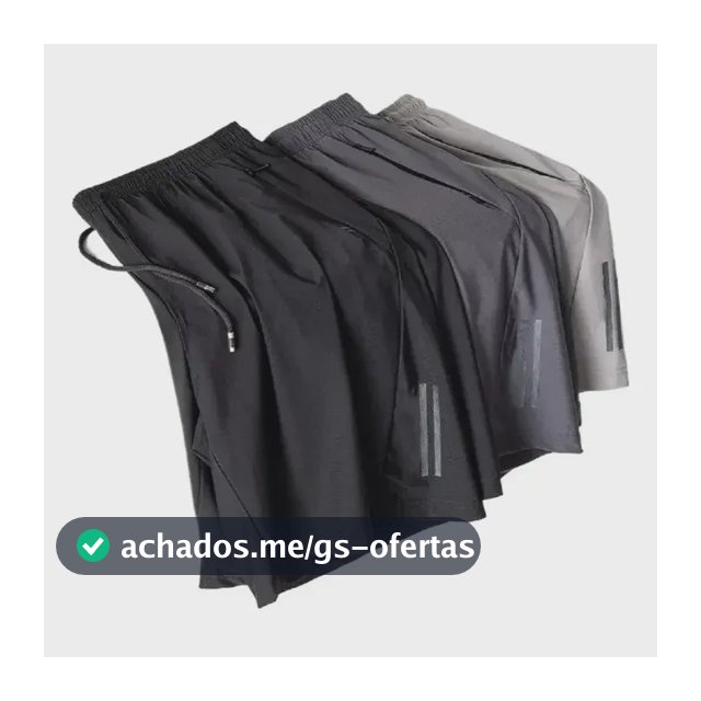 Kit 3 Bermuda Masculina Importada Seda  Secagem Rápida