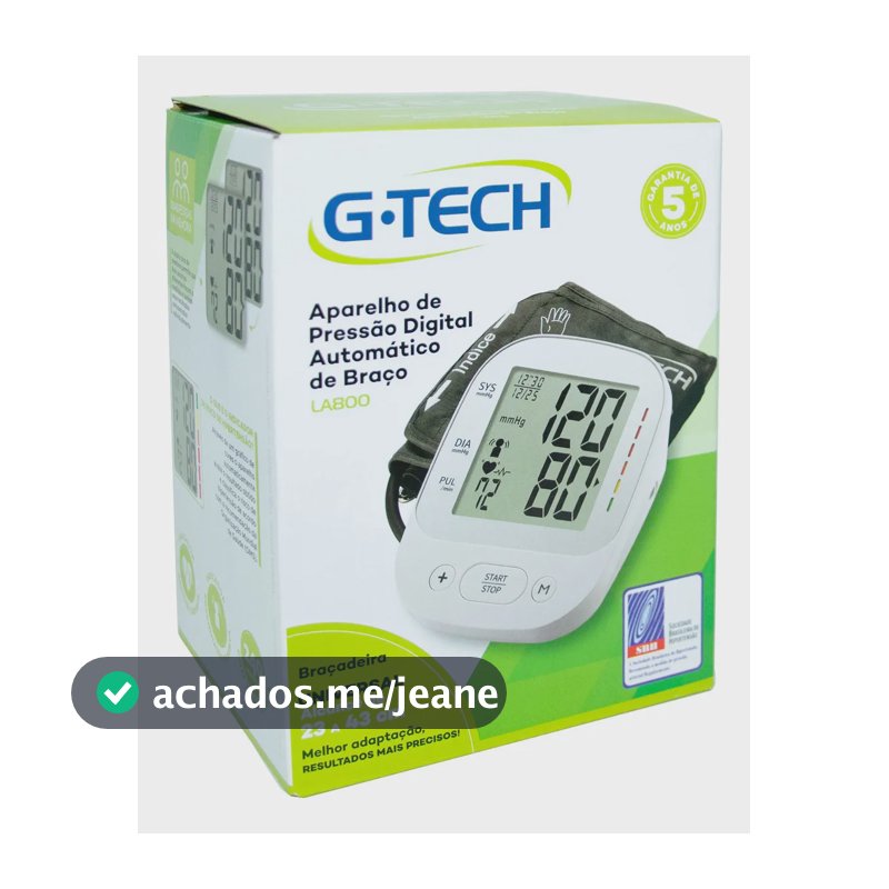 Aparelho Medidor De Pressão Digital De Braço G-tech La800 Branco