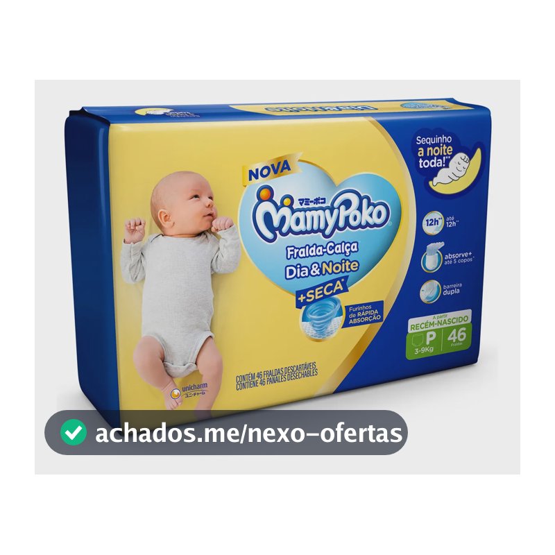 Fraldas MamyPoko Día y Noche Pantalón P