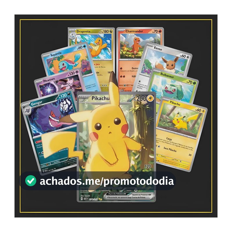 100 Cartas Pokémon Com 10 Brilhantes E 1 Ultra Rara Original Português