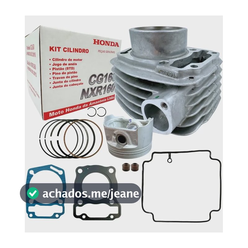 Kit Cilindro Motor Para Fan Bros 160 Original Honda