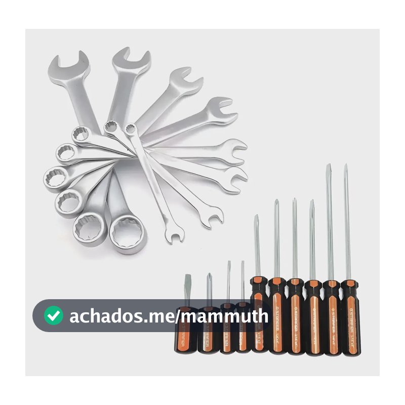 Kit Chave Combinada 12pcs +chave Fenda Philips 10pcs Starfer