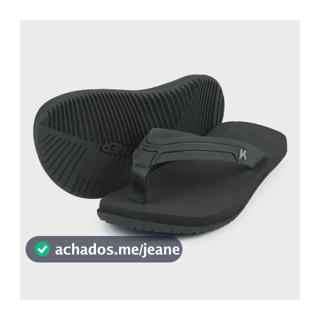 Sandália Kenner Sem Gênero K1 Preto Liso 39
