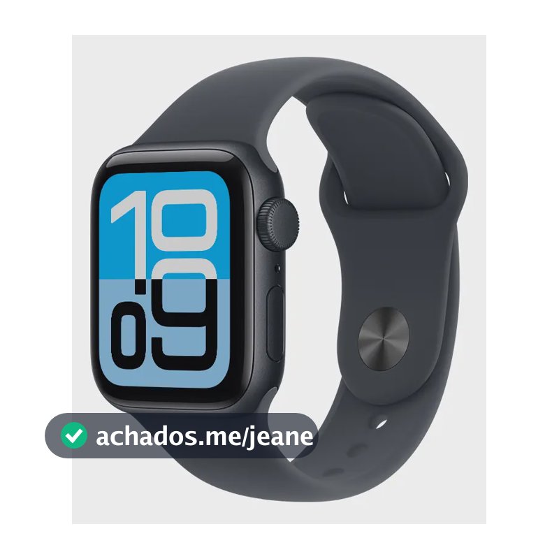 Apple Watch SE 3 GPS + Cellular • Caixa meia-noite de alumínio – 40 mm • Pulseira esportiva meia-noite – M/G - Distribuidor Autorizado