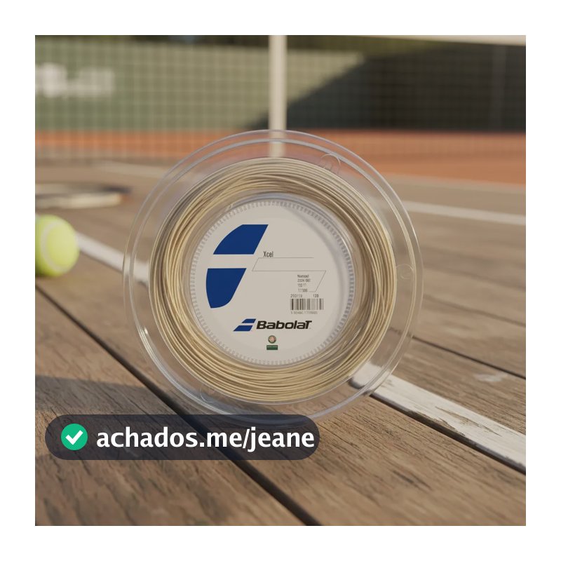 Corda Babolat Xcel 17 1.25mm Multifilamento Rolo C/ 200m 1.25 Mm Natural