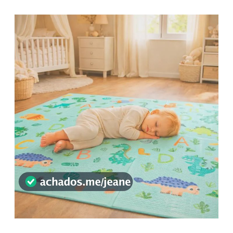 Tapete Infantil Tatame Emborrachado Atividades Bebê Dobrável Bichinhos 150x180cm