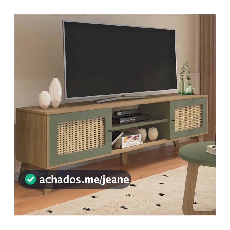 Rack Para Sala De Estar 2 Portas 1 Prateleira Memphis Wt