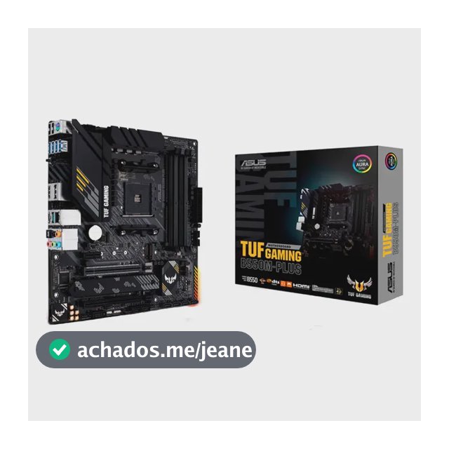 Placa Mãe Asus Tuf Gaming B550m-plus Ddr4 Amd Am4 Matx Rgb Preto