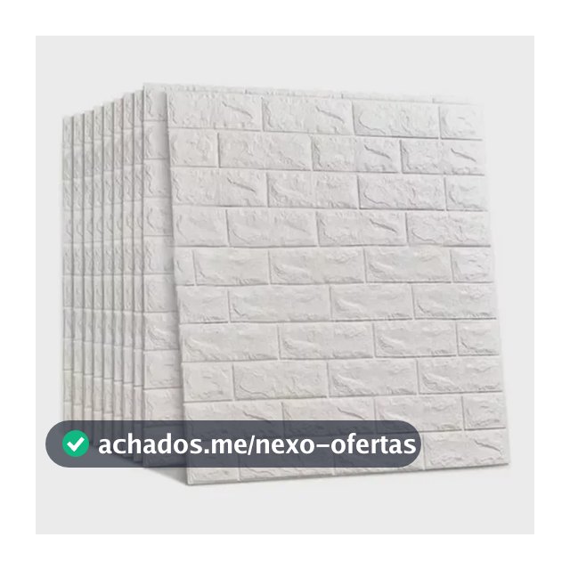 Kit 10 Placas Adesiva 3d Tijolinho Revestimento Parede 70x38 Branco