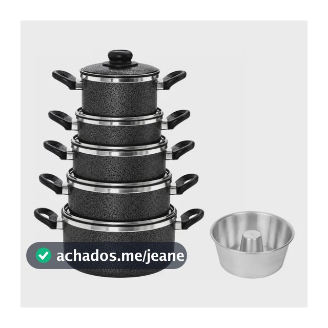 Kit Jogo De Panelas 6 Peças Alumínio Reforçado