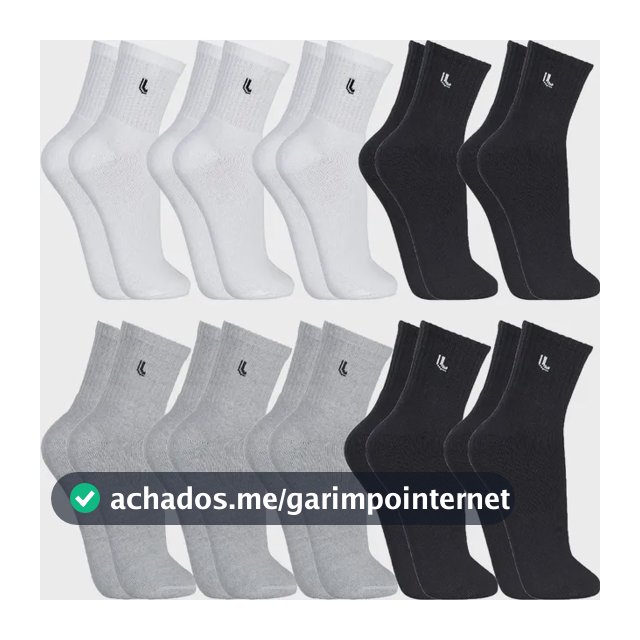 Kit 10 Pares Meias Lupo Cano Médio Alto Atoalhada Original