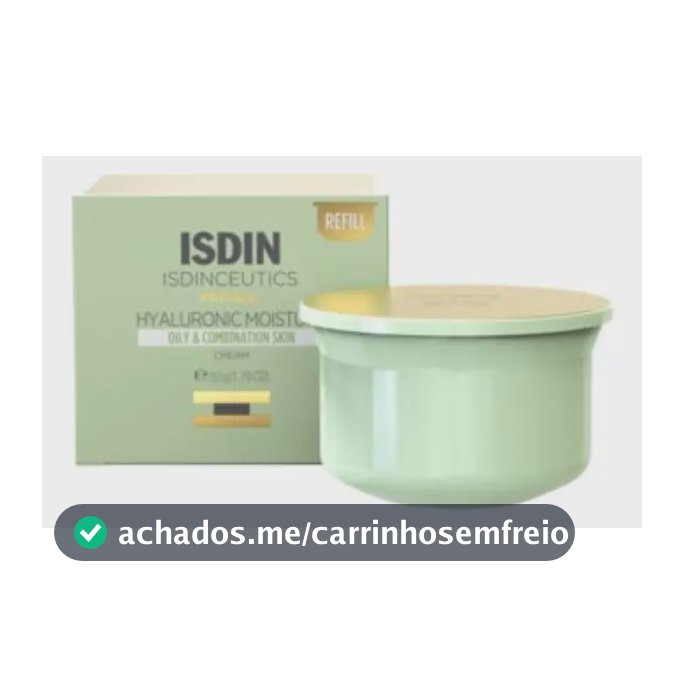 ISDIN Refil Creme Hidratante Anti-Idade para Pele Oleosa Isdinceutics Hyaluronic Moisture Oily Skin - 50g