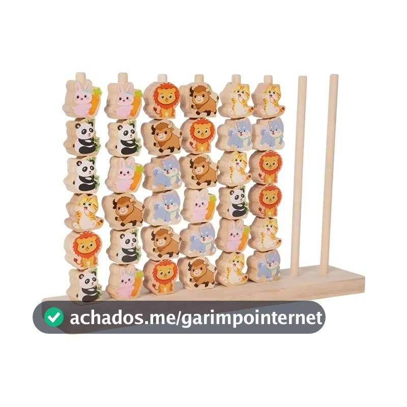 Wooden Math Learning Rack Toy For Kids Animal Shape Sorting