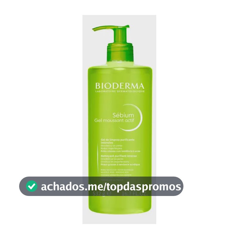 Gel de Limpeza Facial Bioderma Sébium Gel Moussant Actif 500ml | Pele com tendência a acne