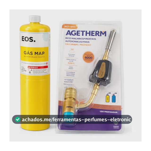 Maçarico Portatil Automatico Turbo Agetherm + 1 Carga Mapp
