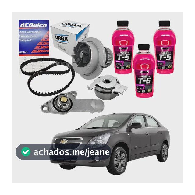 Kit Correia Tensor Bomba Aditivo Valvula Cobalt Spin 1.8 8v