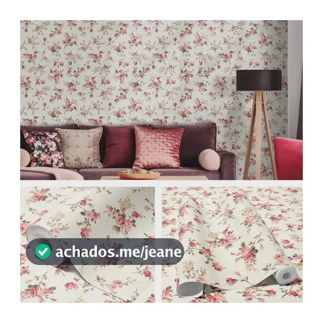 Papel De Parede Floral Folhas Adesivo Contact Lavável 3m
