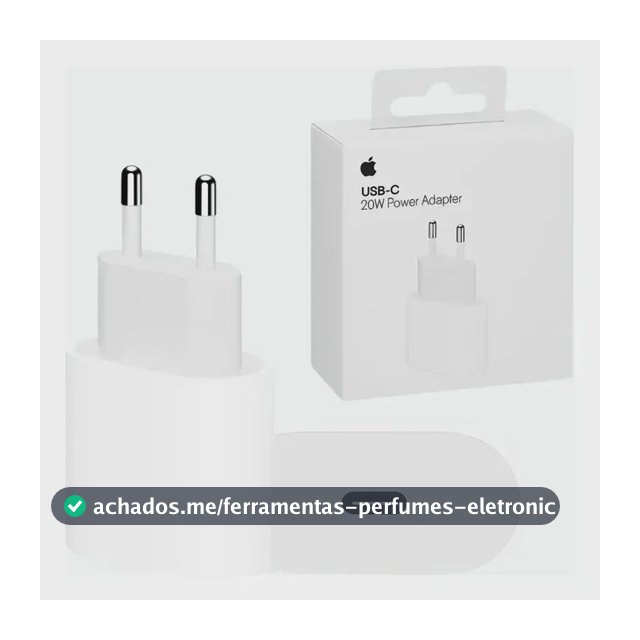 Carregador Fonte Usb-c 20w Compativel com iPhone Tipo-c Turbo Adaptador Branco - Distribuidor Autorizado