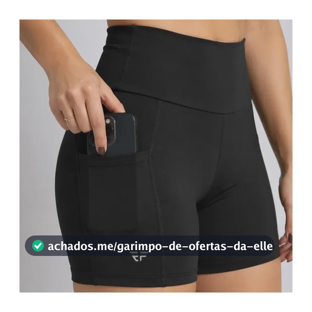 Shorts Academia Fitness Corrida Feminino Com Bolsos Cós Alto