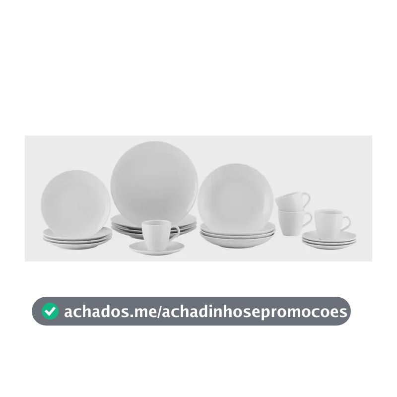 Jogo De Jantar Tramontina Porcelana Silvia 20 Peças Branco Lisa