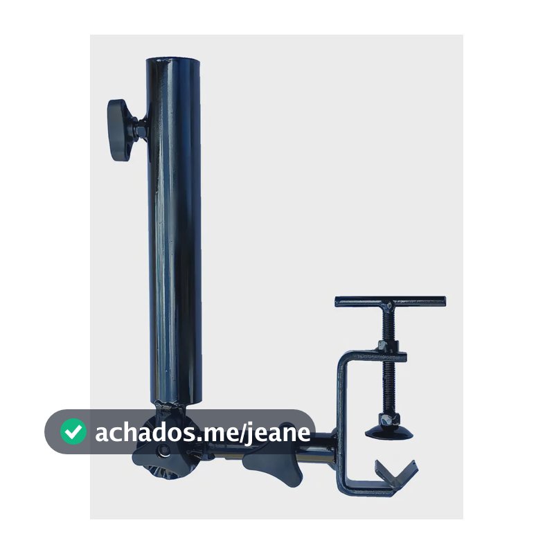 Suporte De Guarda Sol Batelão E Borda De Barco - Preto