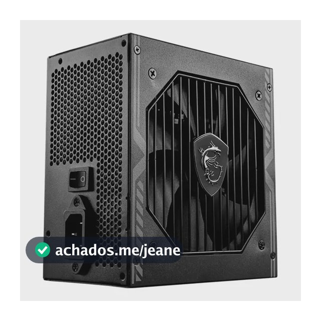 Fonte Msi Mag 650w 80 Plus Bronze Pfc Ativo A650bnl Preto