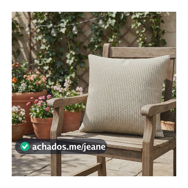 Kit 2 Capas De Almofada 60x60 C/ Zíper Luxo Trama Rattan Cru Cru Rattan