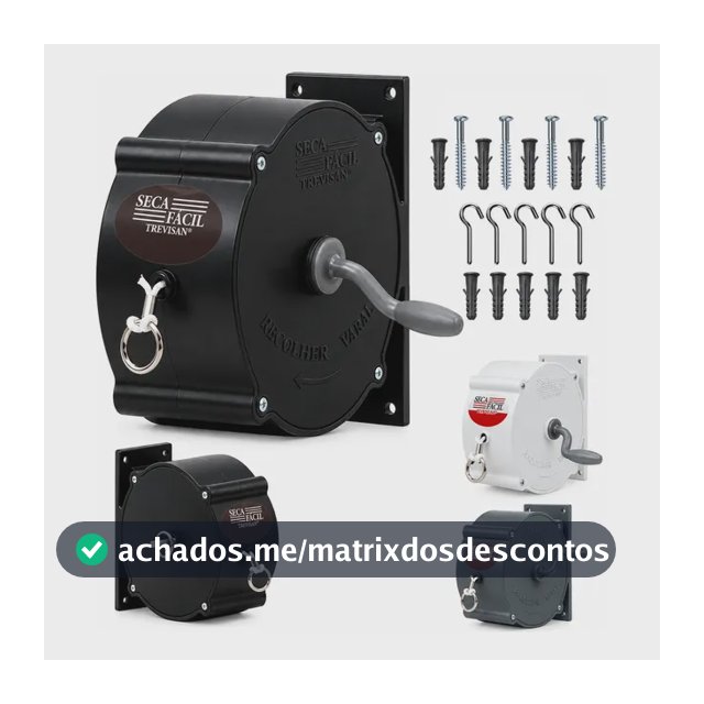 Varal Roupas Retrátil Recolhível De Parede Seca Fácil 30m