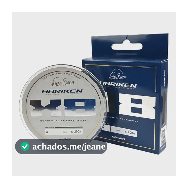 Linha Multifilamento Daisen Hariken 8x 200m 0.17mm 24lbs Pesca Esportiva