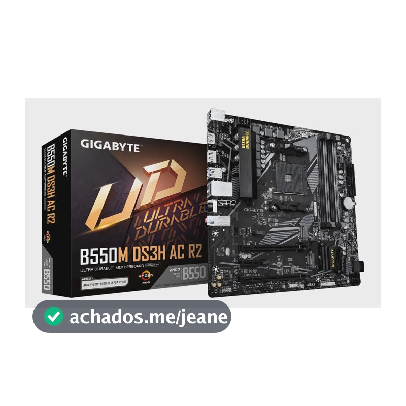 Placa Mãe Gigabyte B550m Ds3h Ac R2 Preto