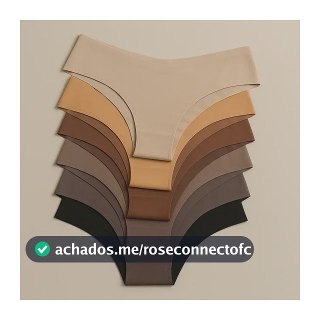 Kit 5 Calcinha Tanga Feminina Sem Costura Poliamida Cós Alto