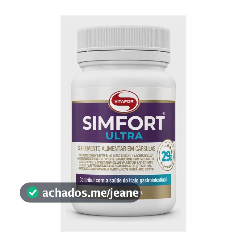 Probióticos Vitafor Simfort Ultra em Cápsula para Equilíbrio Intestinal