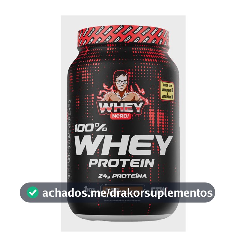 100% Whey Protein 1kg Sabor Chocolate - Whey Nerd