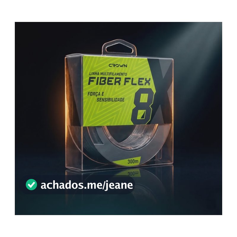 Linha Multifilamento De Pesca 300 Metros - Fiber Flex 8 Fios Cáqui 0.30mm