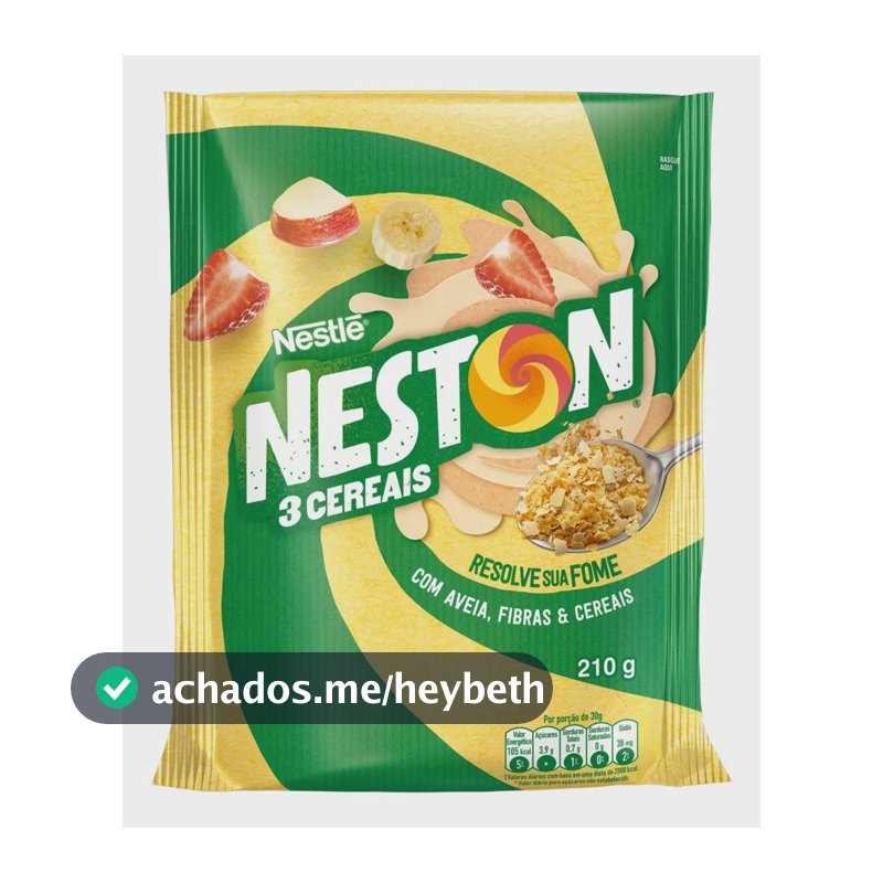 Cereal Neston 3 Cereais Nestlé, 210g em Pacote